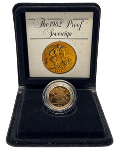 1982 GOLD PROOF SOVEREIGN BOXED - GOLD PROOF SOVEREIGNS - Cambridgeshire Coins