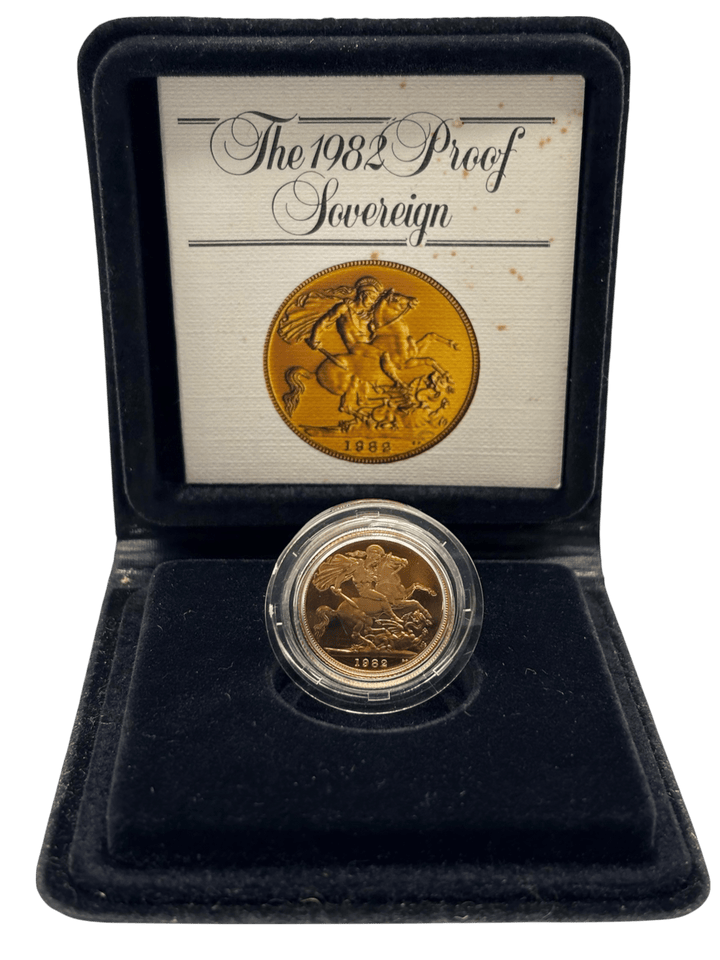 1982 GOLD PROOF SOVEREIGN BOXED - GOLD PROOF SOVEREIGNS - Cambridgeshire Coins