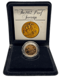 1982 GOLD PROOF SOVEREIGN BOXED - GOLD PROOF SOVEREIGNS - Cambridgeshire Coins
