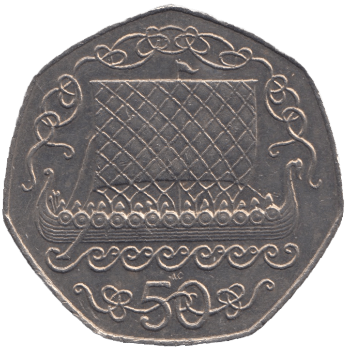1982 ISLE OF MAN FIFTY PENCE - WORLD COINS - Cambridgeshire Coins