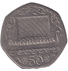 1982 LARGE 50 PENCE IOM - 50P REGIONAL ISSUES - Cambridgeshire Coins