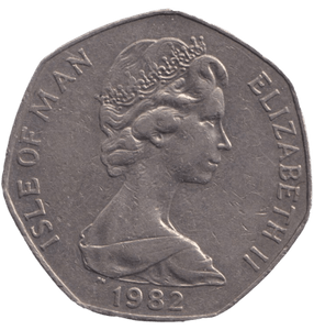 1982 LARGE 50 PENCE IOM - 50P REGIONAL ISSUES - Cambridgeshire Coins