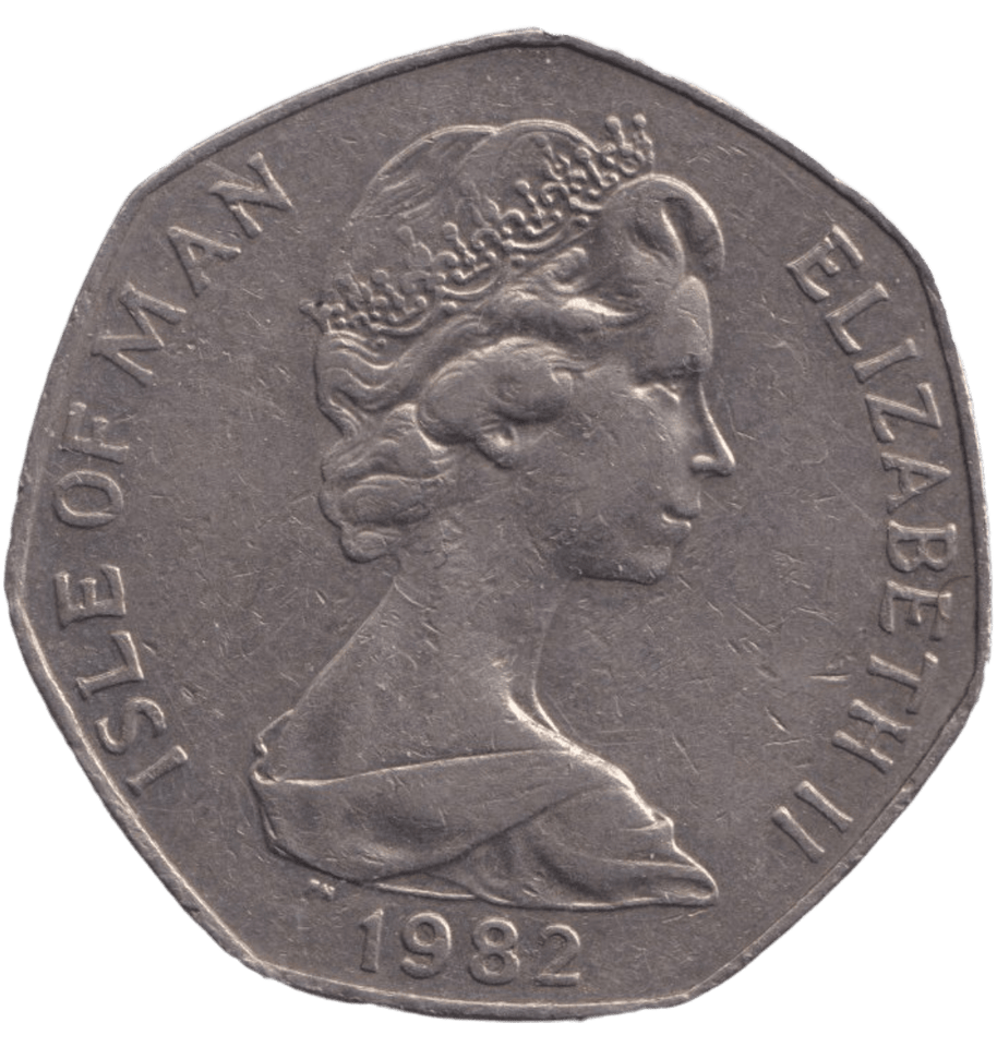 1982 LARGE 50 PENCE IOM - 50P REGIONAL ISSUES - Cambridgeshire Coins
