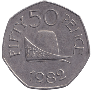 1982 LARGE 50P GUERNSEY - 50P REGIONAL ISSUE - Cambridgeshire Coins