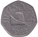 1982 LARGE 50P GUERNSEY - 50P REGIONAL ISSUE - Cambridgeshire Coins
