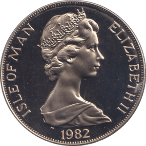 1982 ONE CROWN ISLE OF MAN - WORLD COINS - Cambridgeshire Coins