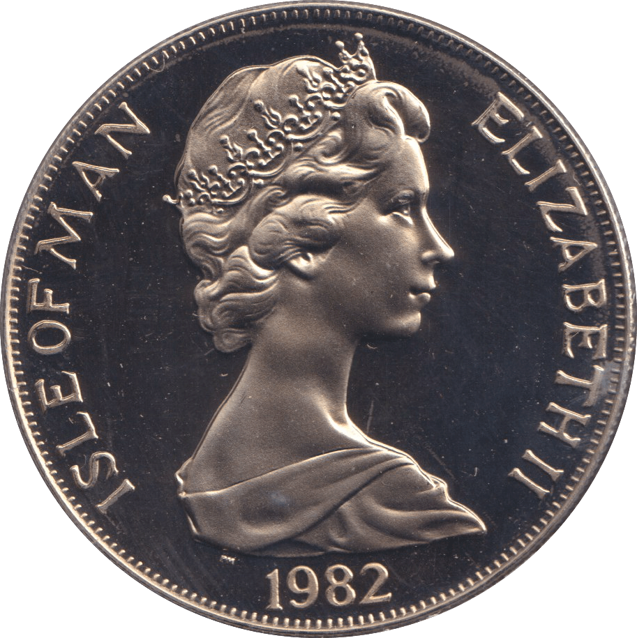 1982 ONE CROWN ISLE OF MAN - WORLD COINS - Cambridgeshire Coins