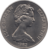 1982 ONE CROWN ISLE OF MAN - WORLD COINS - Cambridgeshire Coins