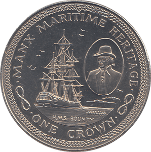 1982 ONE CROWN MANX MARITIME HERITAGE - WORLD COINS - Cambridgeshire Coins