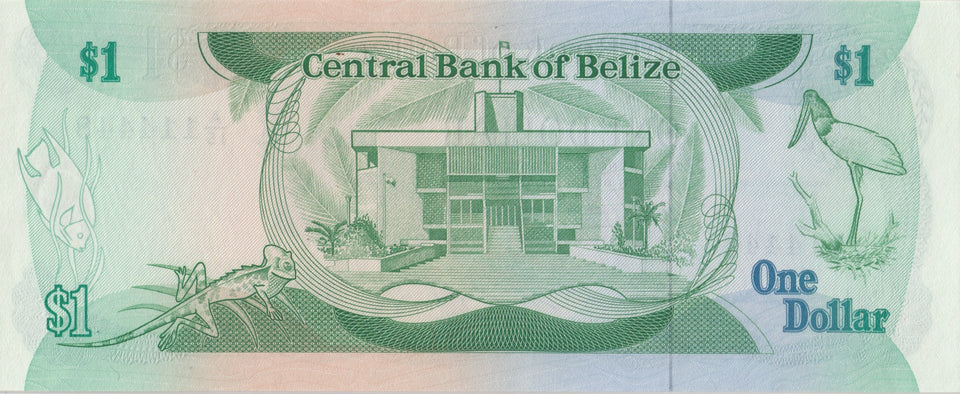 1982 ONE DOLLAR BANKNOTE BELIZE REF 961 - World Banknotes - Cambridgeshire Coins