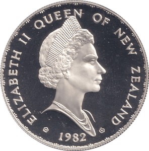 1982 SILVER NEW ZEALAND ONE DOLLAR - SILVER WORLD COINS - Cambridgeshire Coins
