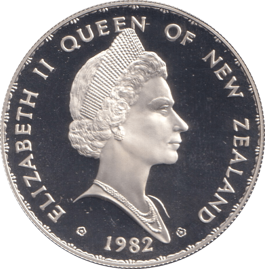 1982 SILVER NEW ZEALAND ONE DOLLAR - SILVER WORLD COINS - Cambridgeshire Coins
