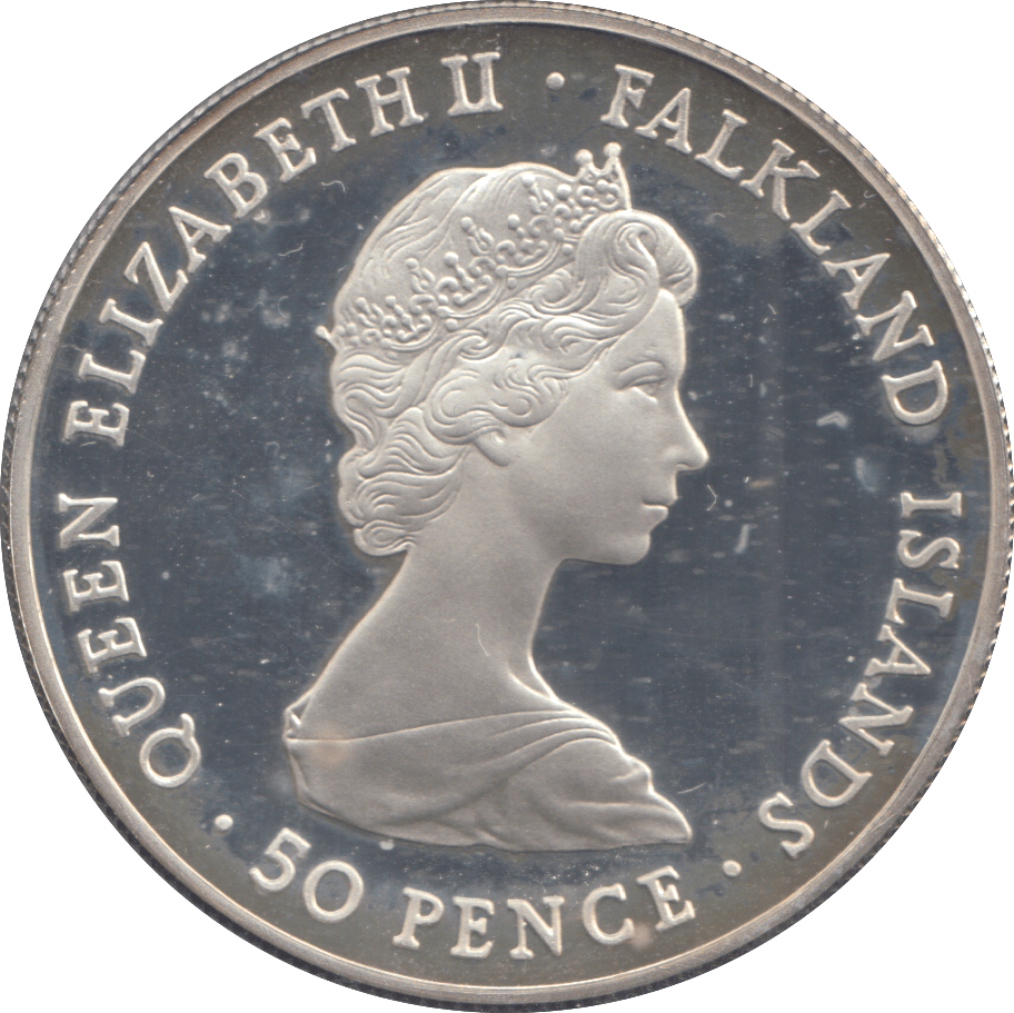 1982 SILVER PROOF 50 PENCE FALKLAND ISLANDS LIBERATION - 50P Silver Proof - Cambridgeshire Coins