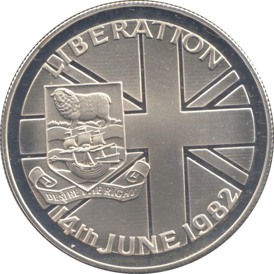 1982 SILVER PROOF 50 PENCE FALKLAND ISLANDS LIBERATION - 50P Silver Proof - Cambridgeshire Coins