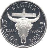 1982 SILVER PROOF CANADA COMMEMORATIVE DOLLAR - SILVER WORLD COINS - Cambridgeshire Coins