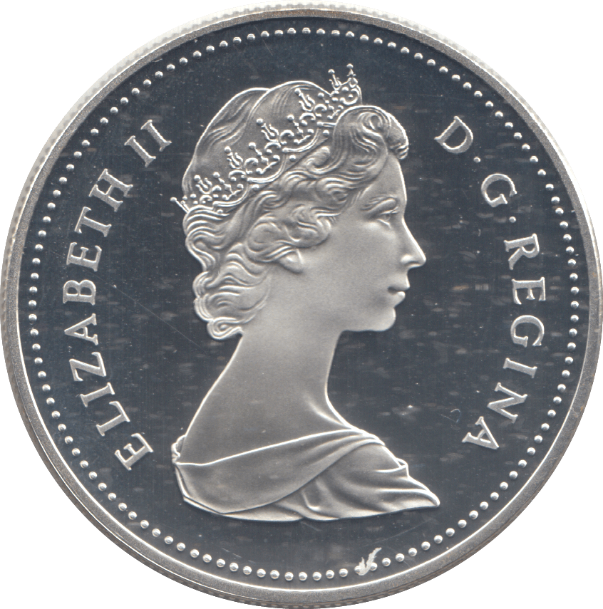 1982 SILVER PROOF CANADIAN DOLLAR - SILVER WORLD COINS - Cambridgeshire Coins