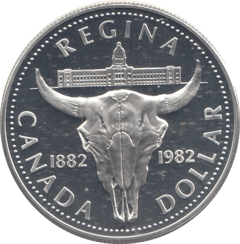 1982 SILVER PROOF CANADIAN DOLLAR - SILVER WORLD COINS - Cambridgeshire Coins