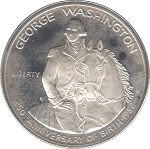 1982 SILVER PROOF HALF DOLLAR USA - SILVER WORLD COINS - Cambridgeshire Coins