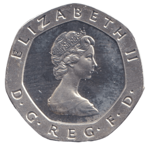 1982 SILVER PROOF TWENTY PENCE TUDOR ROSE - SILVER WORLD COINS - Cambridgeshire Coins