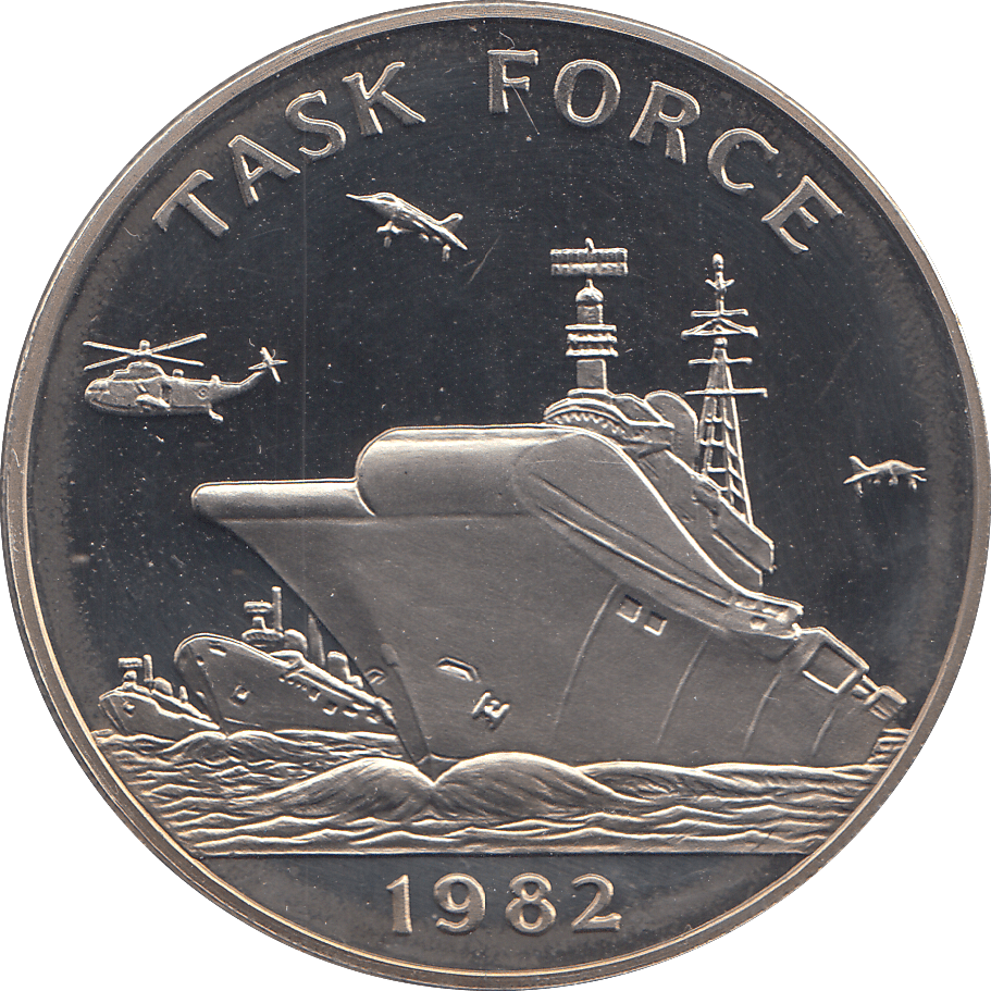 1982 TASK FORCE COMMEMORATIVE COIN ( BU ) - WORLD COINS - Cambridgeshire Coins