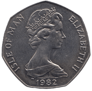 1982 TT FIFTY PENCE ISLE OF MAN ( LARGE ) - WORLD COINS - Cambridgeshire Coins