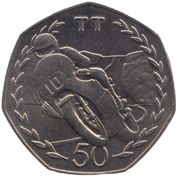 1982 TT FIFTY PENCE ISLE OF MAN ( LARGE ) - WORLD COINS - Cambridgeshire Coins