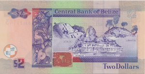 1982 TWO DOLLARS BELIZE BANKNOTE REF-1768 - WORLD BANKNOTES - Cambridgeshire Coins