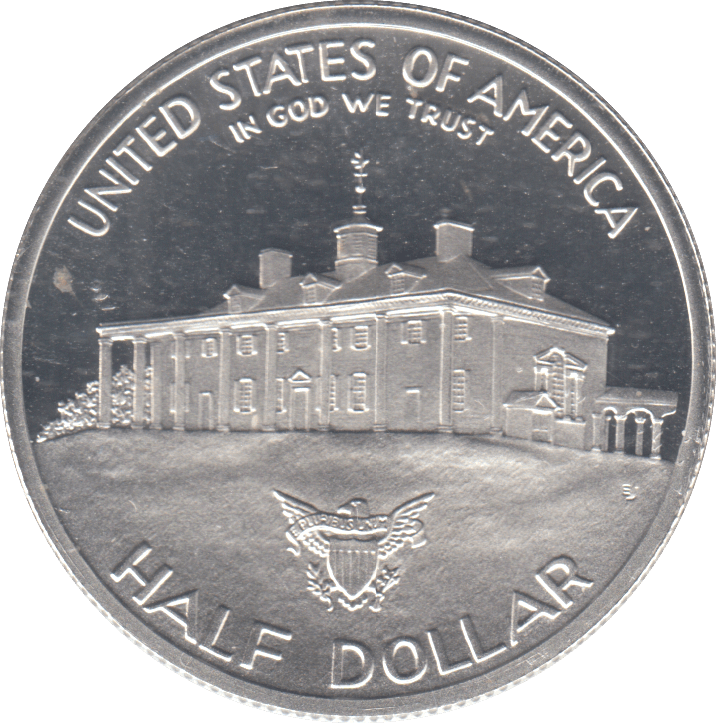 1982 USA SILVER PROOF HALF DOLLAR 250TH ANNIVERSARY OF GEORGE WASHINGOTN - SILVER WORLD COINS - Cambridgeshire Coins