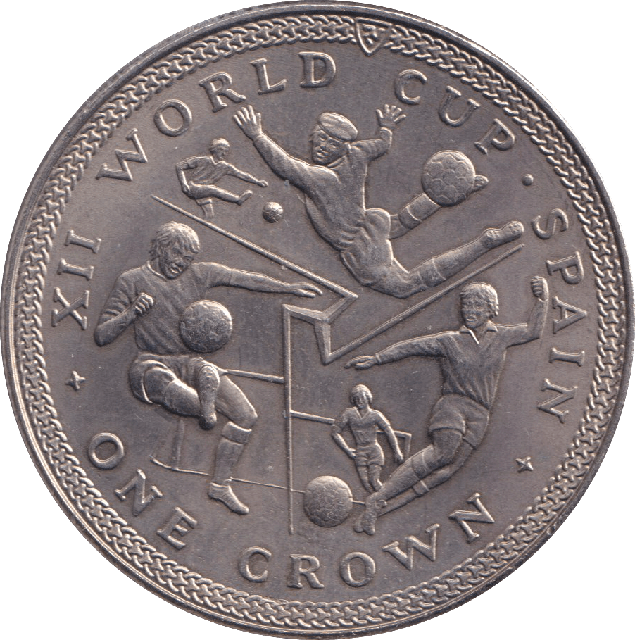1982 WORLD CUP CROWN ISLE OF MAN - WORLD COINS - Cambridgeshire Coins