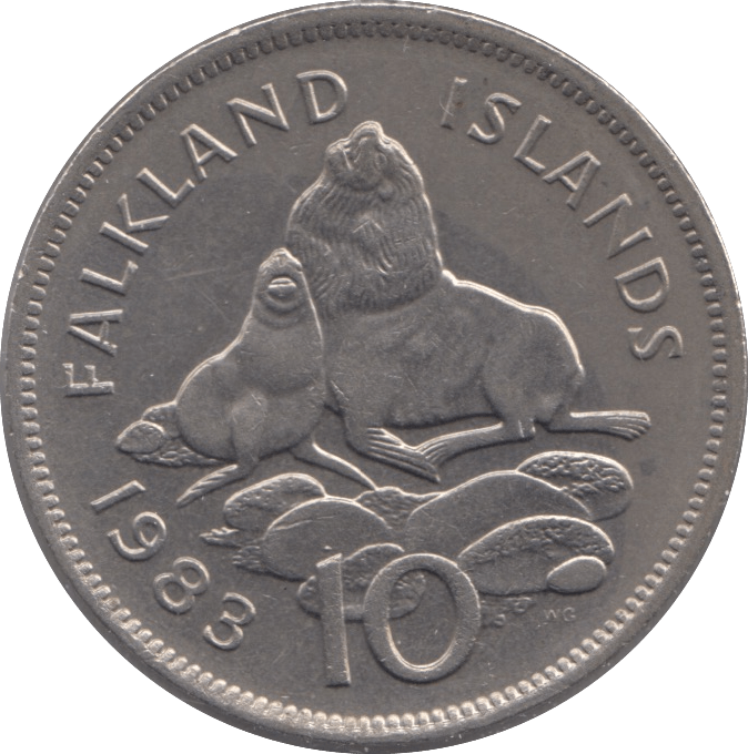 1983 10 PENCE FALKLAND ISLANDS - CROWN - Cambridgeshire Coins