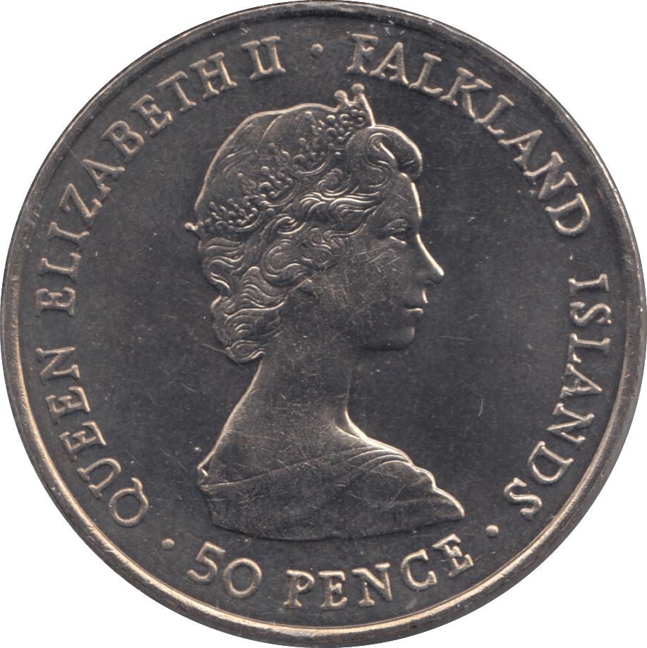 1983 50 PENCE FALKLAND ISLANDS F315 - CROWN - Cambridgeshire Coins