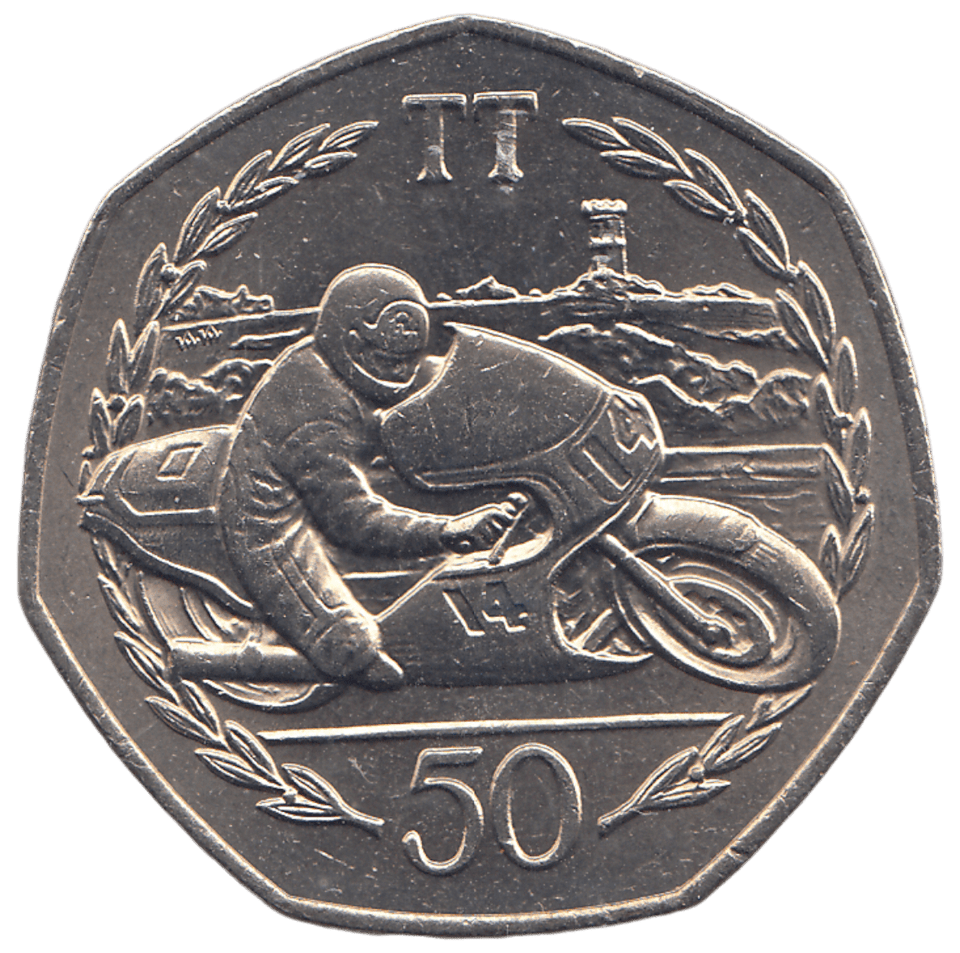 1983 50P TT MOTORBIKE RACE ( BU ) - WORLD COINS - Cambridgeshire Coins