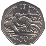 1983 50P TT MOTORBIKE RACE ( BU ) - WORLD COINS - Cambridgeshire Coins