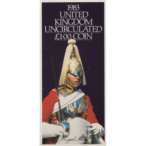 1983 BRILLIANT UNCIRCULATED £1 COIN PRESENTATION PACK UNITED KINGDOM 1983 - £1 BU PACK - Cambridgeshire Coins
