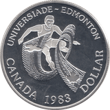 1983 CANADA SILVER PROOF ONE DOLLAR - SILVER WORLD COINS - Cambridgeshire Coins