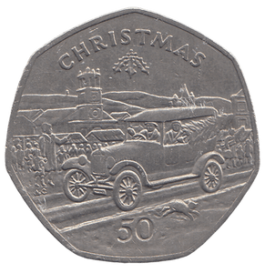 1983 CHRISTMAS 50P ISLE OF MAN - WORLD COINS - Cambridgeshire Coins