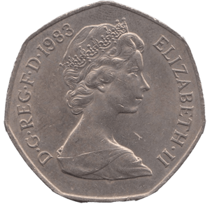 1983 CIRCULATED LARGE 50P BRITANNIA - 50P CIRCULATED - Cambridgeshire Coins