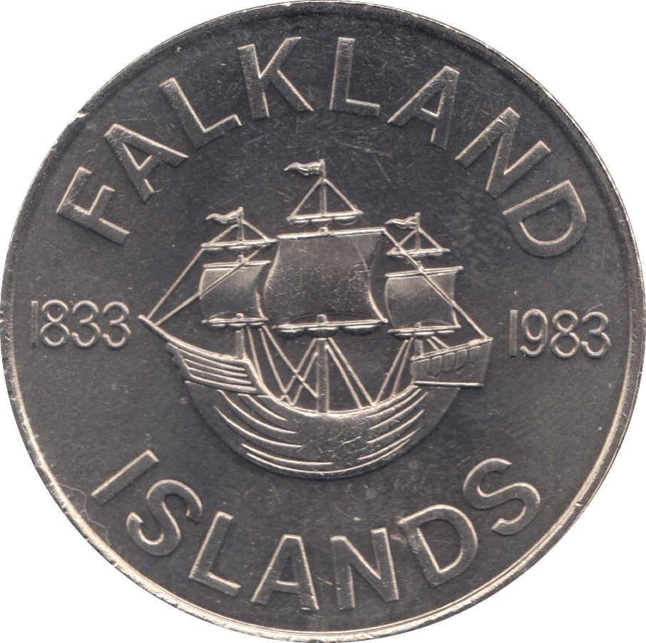 1983 FIFTY PENCE FALKLAND ISLANDS F449 - WORLD COINS - Cambridgeshire Coins