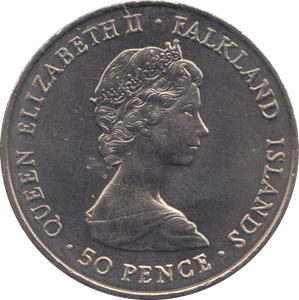 1983 FIFTY PENCE FALKLAND ISLANDS F449 - WORLD COINS - Cambridgeshire Coins