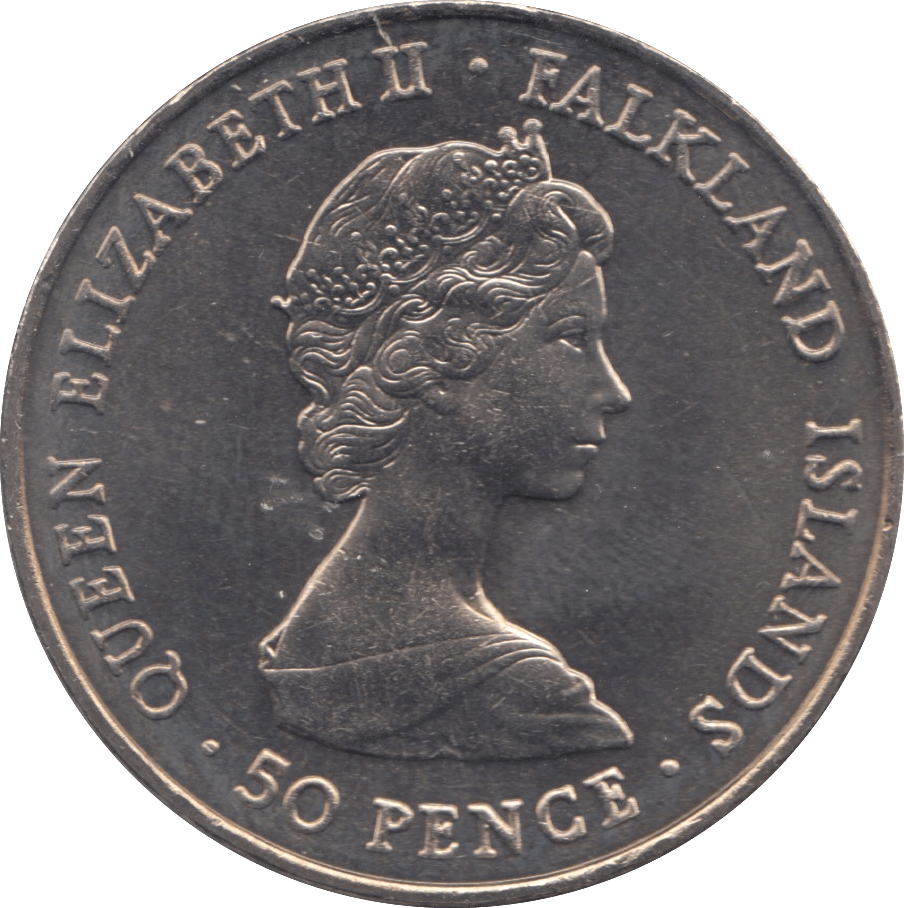 1983 FIFTY PENCE FALKLAND ISLANDS F449 - WORLD COINS - Cambridgeshire Coins