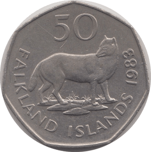 1983 FIFTY PENCE FALKLAND ISLANDS - WORLD COINS - Cambridgeshire Coins