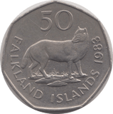 1983 FIFTY PENCE FALKLAND ISLANDS - WORLD COINS - Cambridgeshire Coins