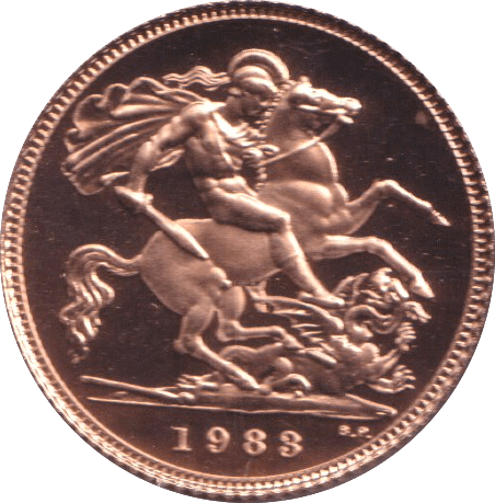 1983 GOLD HALF SOVEREIGN ( PROOF ) - HALF SOVEREIGN - Cambridgeshire Coins