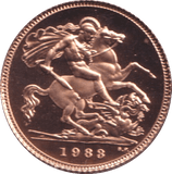 1983 GOLD HALF SOVEREIGN ( PROOF ) - HALF SOVEREIGN - Cambridgeshire Coins