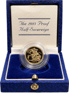 1983 GOLD PROOF HALF SOVEREIGN BOXED