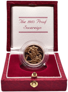 1983 GOLD PROOF SOVEREIGN BOXED - GOLD PROOF SOVEREIGNS - Cambridgeshire Coins
