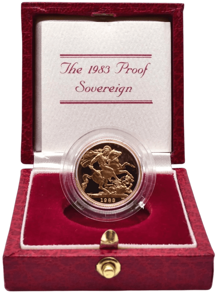 1983 GOLD PROOF SOVEREIGN BOXED - GOLD PROOF SOVEREIGNS - Cambridgeshire Coins