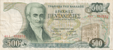 1983 GREECE 500 DRACHMES BANKNOTE REF-1672 - WORLD BANKNOTES - Cambridgeshire Coins