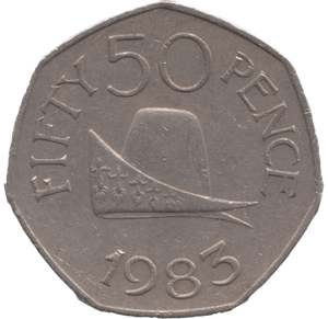 1983 LARGE 50P GUERNSEY - WORLD COINS - Cambridgeshire Coins
