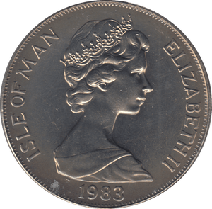 1983 ONE CROWN SILVER ISLE OF MAN - WORLD COINS - Cambridgeshire Coins
